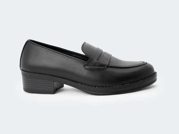 Caliber Shoes, Made in Nepal, Nepali Brand Shoes, Formal Loafer Shoes, Women Formal Shoes, Block heel loafers, Women Loafers