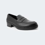 Caliber Shoes, Made in Nepal, Nepali Brand Shoes, Formal Loafer Shoes, Women Formal Shoes, Block heel loafers, Women Loafers