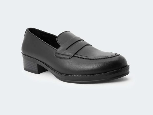 Caliber Shoes, Made in Nepal, Nepali Brand Shoes, Formal Loafer Shoes, Women Formal Shoes, Block heel loafers, Women Loafers