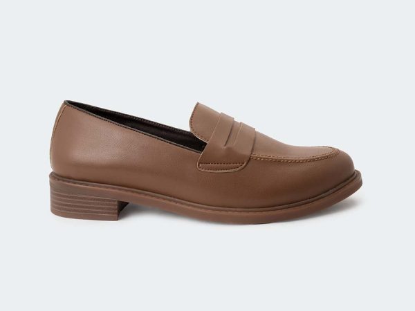 Caliber Shoes, Made in Nepal, Nepali Brand Shoes, Formal Loafer Shoes, Women Formal Shoes, Block heel loafers, Women Loafers