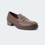 Caliber Shoes, Made in Nepal, Nepali Brand Shoes, Formal Loafer Shoes, Women Formal Shoes, Block heel loafers, Women Loafers